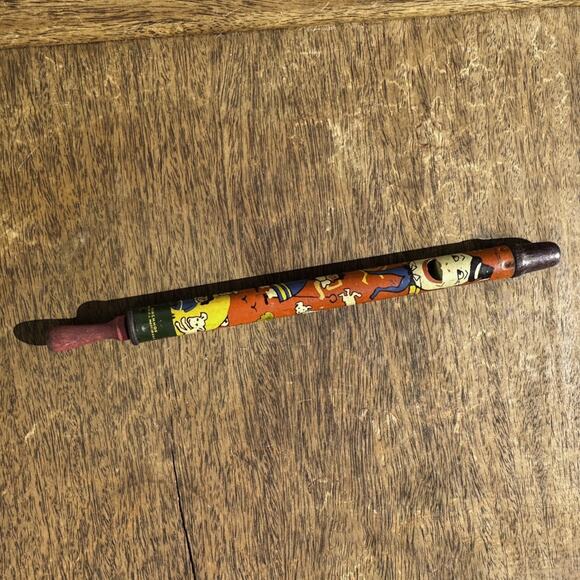 1930s Kirchhof Red Slide Whistle Tin Litho Humpty Dumpty Theme Noise Maker - Picture 4 of 13